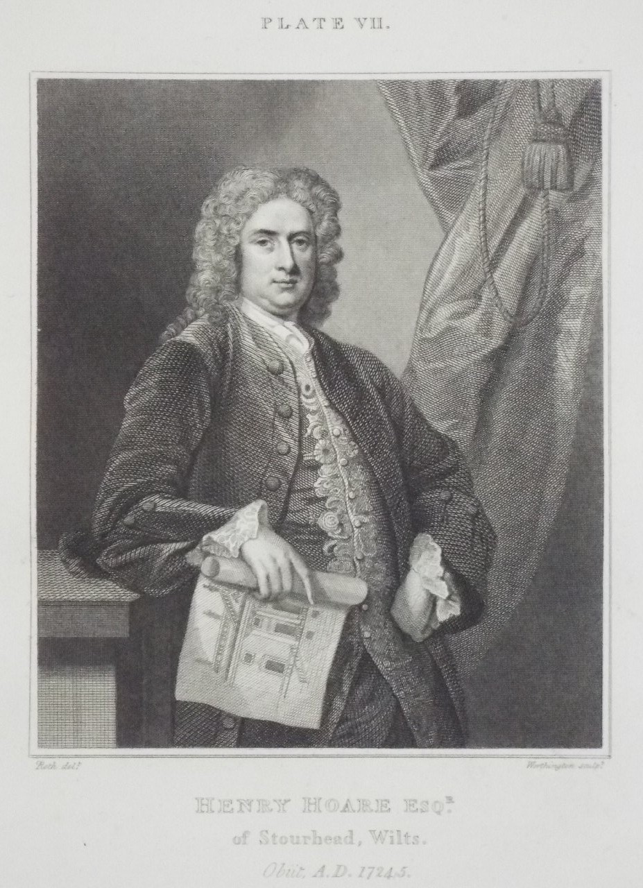 Print - Henry Hoare Esqr.of Stourhead Wilts. Obiit A.D. 1724/5 - 